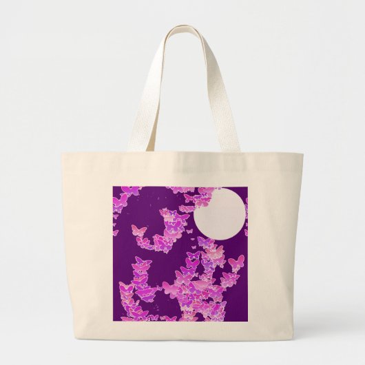 Band met vlinders - orchidee, amethyst grote tote bag (Voorkant)