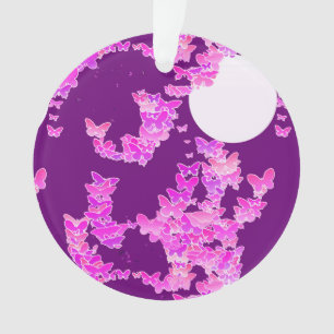 Band met vlinders - orchidee, amethyst ornament