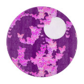 Band met vlinders - orchidee, amethyst snijplank (Voorkant)