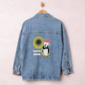 Band Moeder Baby Pinguïn Speelt Tuba Denim Jacket (Hangar)