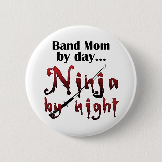 Band Mom Ninja Ronde Button 5,7 Cm (Voorkant)