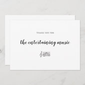 Band Music Dancefloor Entertainment Bedankkaart (Voorkant / Achterkant)