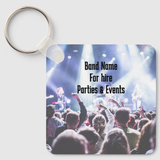 Band Muzikant QR code Advertentie Sleutelhanger (Voorkant)