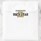 Band Nerd Rock Star by Night Ronde Sticker (Tas)