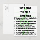 Band Nerd Top 10 Briefkaart (Voorkant / Achterkant)