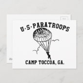 Band of Brothers Currahee US Paratrooper Toccoa Briefkaart (Voorkant / Achterkant)