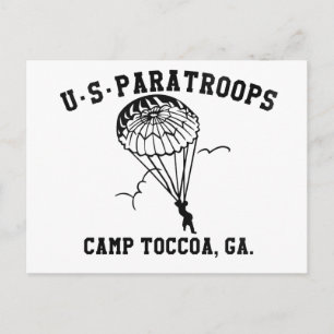 Band of Brothers Currahee US Paratrooper Toccoa Briefkaart