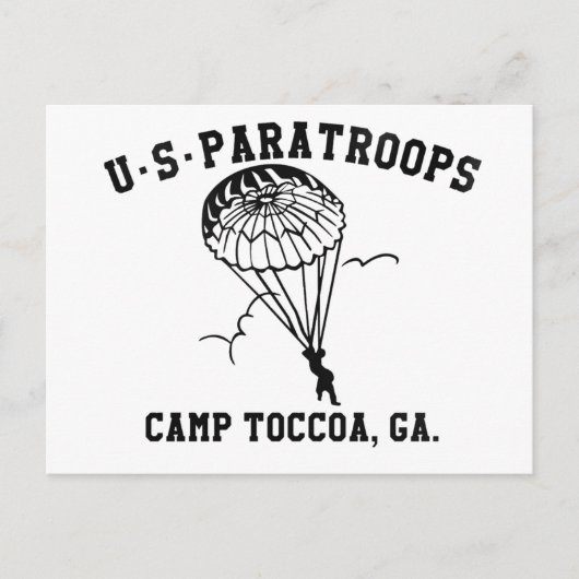 Band of Brothers Currahee US Paratrooper Toccoa Briefkaart (Voorkant)