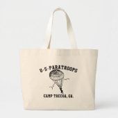 Band of Brothers Currahee US Paratrooper Toccoa Grote Tote Bag (Voorkant)