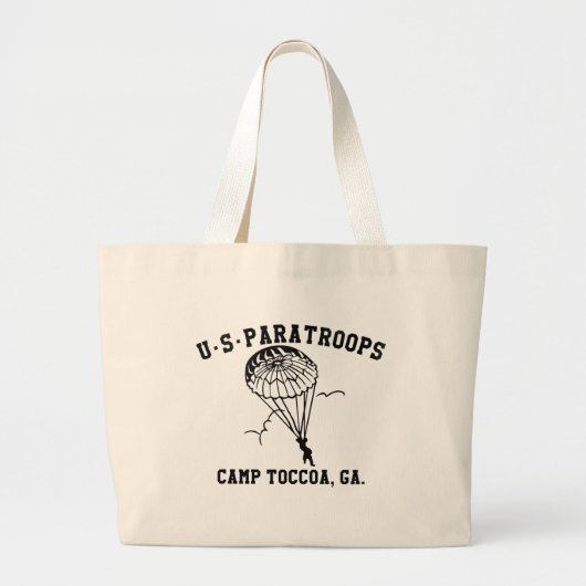 Band of Brothers Currahee US Paratrooper Toccoa Grote Tote Bag (Voorkant)