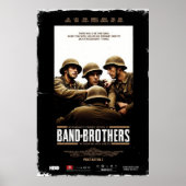 Band of Brothers movie poster featuring soldiers r (Voorkant)