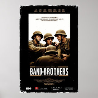 Band of Brothers movie poster featuring soldiers r