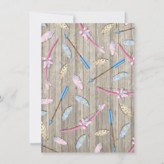 Band of pijlen Baby shower onthullen Kaart (Achterkant)