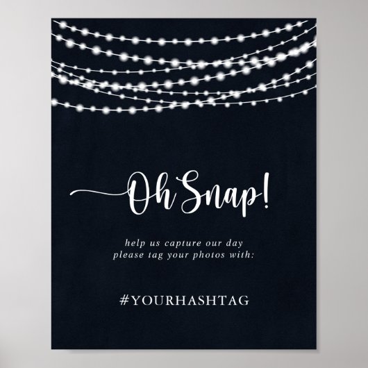 Band Oh Snap Rustic String Lights Sign Poster (Voorkant)