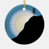 Band op een berg keramisch ornament (Voorkant)