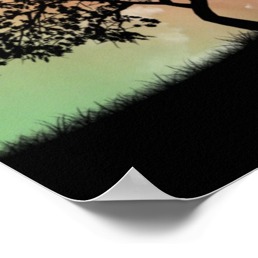 Band op een heuvel poster (Hoek)