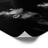 Band op Man blaasend roken Poster (Hoek)