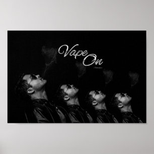 Band op Man blaasend roken Poster