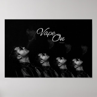 Band op Man blaasend roken Poster