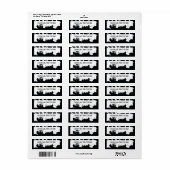 Band op Stage Concert Silhouette B&W Etiket (Full Sheet)