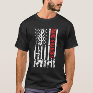 Band Opa Amerikaanse vlag Marching Band Opa T-shirt