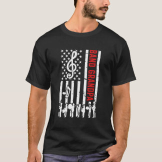 Band Opa Amerikaanse vlag Marching Band Opa T-shirt