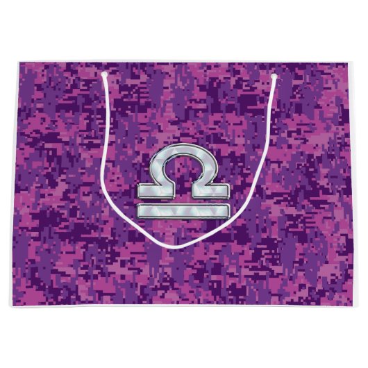 Band over Fuchsia Digital Camo Large Cadeautasje (Voorkant)