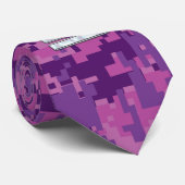Band over Fuchsia Digital Camo Stropdas (Opgerold)