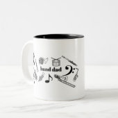 Band Pa- Mok- zwart-wit Tweekleurige Koffiemok (Voorkant links)