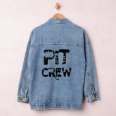 Band Pit Crew Muzikale Tekst Denim Jacket (Hangar)