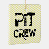 Band Pit Crew Muzikale Tekst Keramisch Ornament (Rechts)