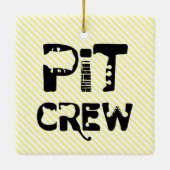 Band Pit Crew Muzikale Tekst Keramisch Ornament (Achterkant)