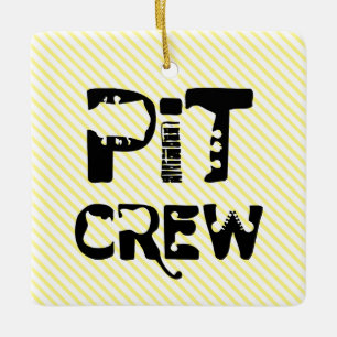 Band Pit Crew Muzikale Tekst Keramisch Ornament