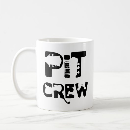 Band Pit Crew Muzikale Tekst Koffiemok (Links)