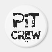 Band Pit Crew Muzikale Tekst Magneet (Voorkant)