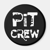Band Pit Crew Muzikale Tekst Magneet (Voorkant)