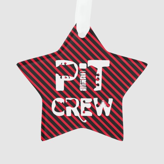 Band Pit Crew Muzikale Tekst Ornament (achterkant)