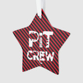 Band Pit Crew Muzikale Tekst Ornament (voorkant)
