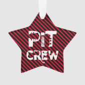 Band Pit Crew Muzikale Tekst Ornament (voorkant)
