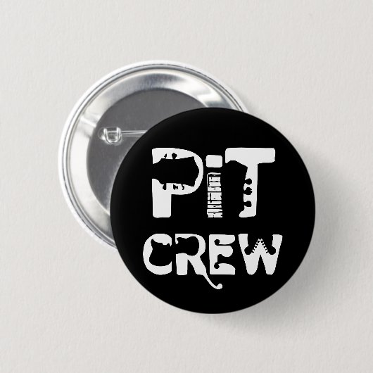 Band Pit Crew Muzikale Tekst Ronde Button 5,7 Cm (Voorkant /achterkant)