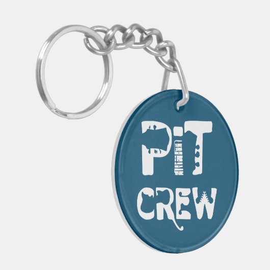 Band Pit Crew Muzikale Tekst Sleutelhanger (Voorkant Links)