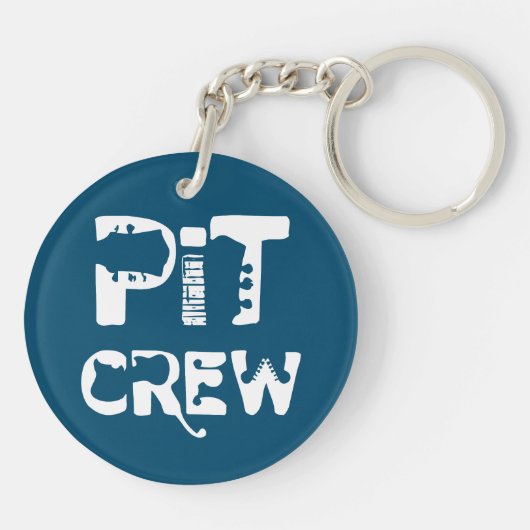 Band Pit Crew Muzikale Tekst Sleutelhanger (Achterkant)