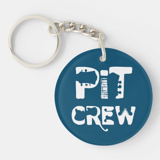 Band Pit Crew Muzikale Tekst Sleutelhanger (Voorkant)
