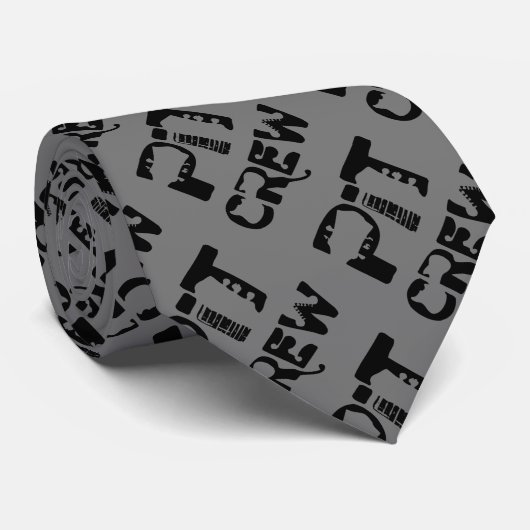 Band Pit Crew Muzikale Tekst Stropdas (Opgerold)