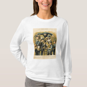 Band-repetitie T-shirt