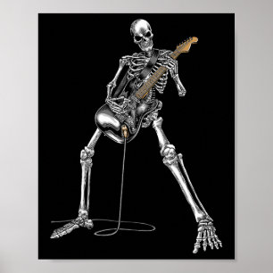 Band Rock and Roll gitaren voor Men Band T-shirt Poster