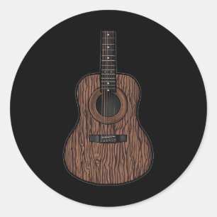 Band Rock and Roll Guitars voor Men Band T-shirt 1 Ronde Sticker