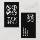 Band Rock Singers Performance Entertainment cool Visitekaartje (Voorkant / Achterkant)