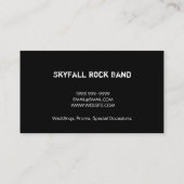 Band, rock, Singers Performance Entertainment Visitekaartje (Achterkant)