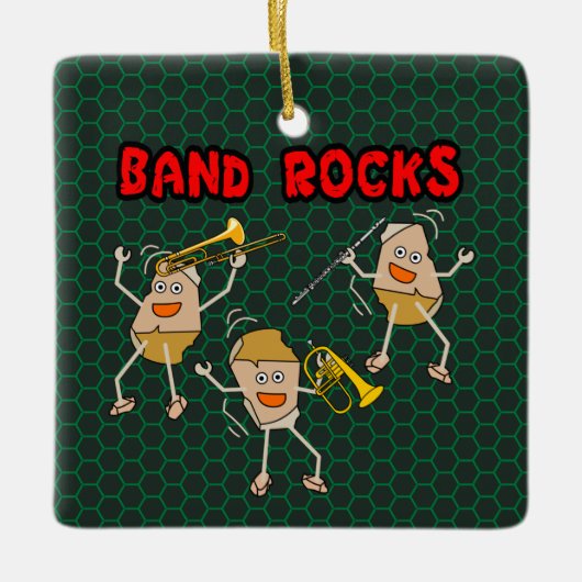 Band Rocks Keramisch Ornament (Voorkant)